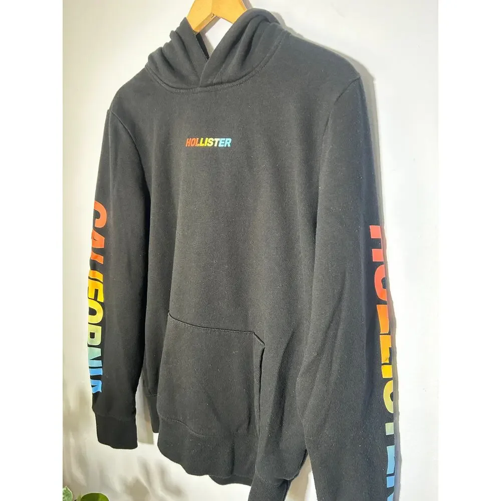 Black Rainbow Hollister California Hoodie | Hooded‎ Sweatshirt - (Men's M)